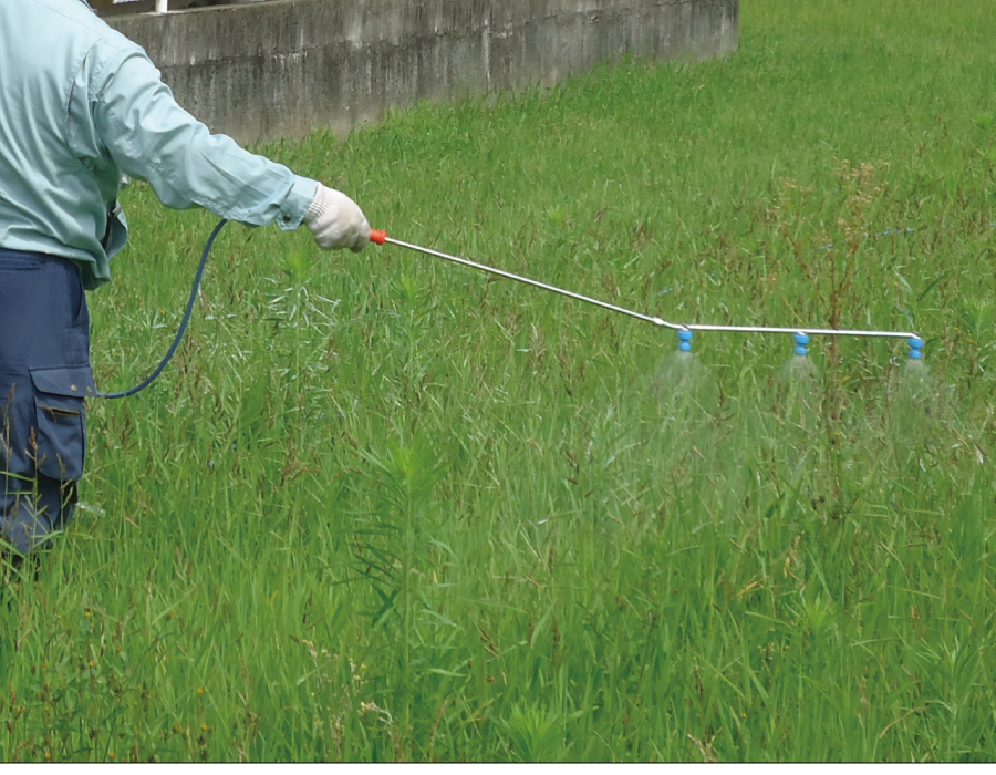 除草剤散布作業